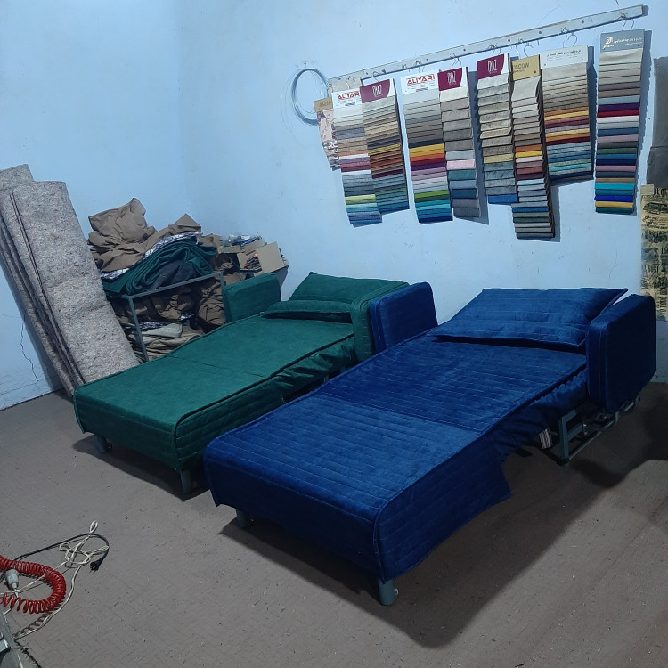 کاناپه تختخوابشو (دسته دار)مبل تخت خوابشو